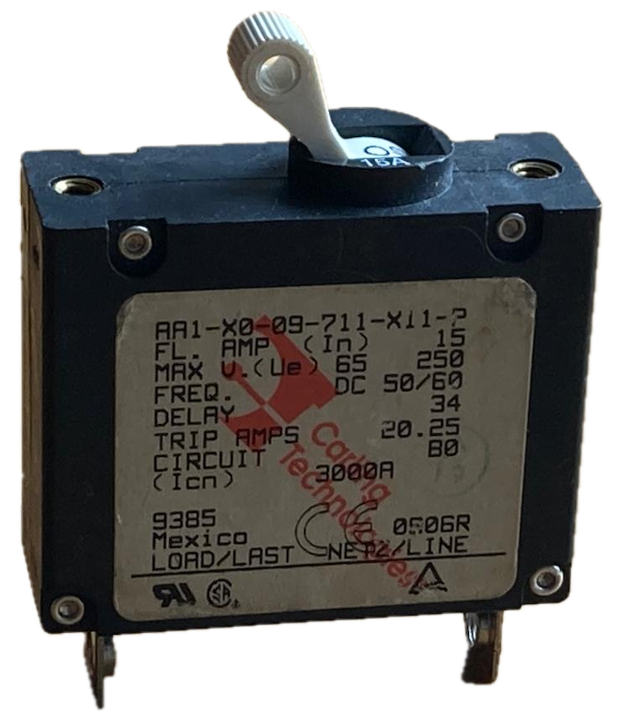 2" x 3/4" magneto-hydraulic circuit breaker with paddle