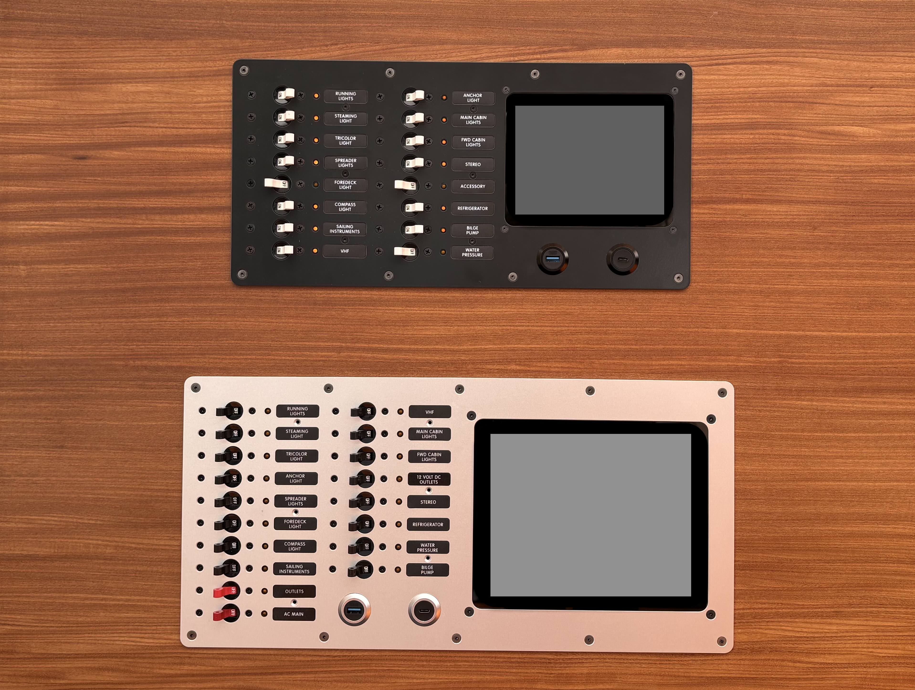 two circuit breaker panels
